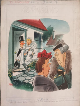 Original Portada Revista "PINGUINO", 1957.