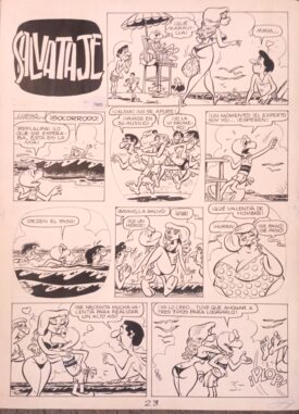 Viñeta Original Condorito, 1986.